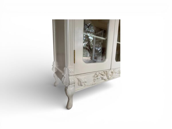 Elegant ivory cabinet for decorative display