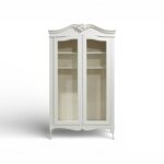 Elmsbury Glass Wardrobe with clear glass-panel doors