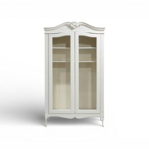 Elmsbury Glass Wardrobe with clear glass-panel doors