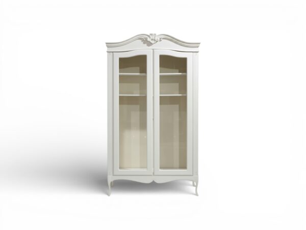 Elmsbury Glass Wardrobe with clear glass-panel doors