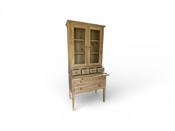 Elegant wooden hutch for dining interiors