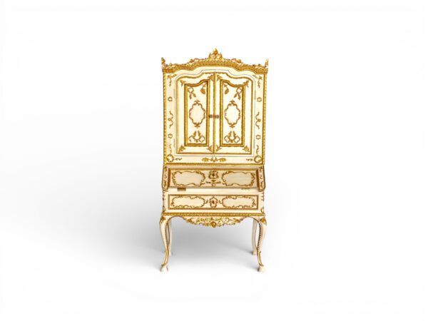Luxe Ornate Cabinet with sculpted European detailing