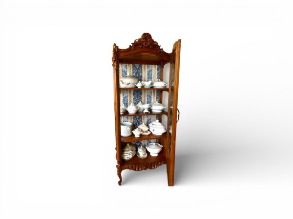 Classic French vitrine cabinet in solid wood