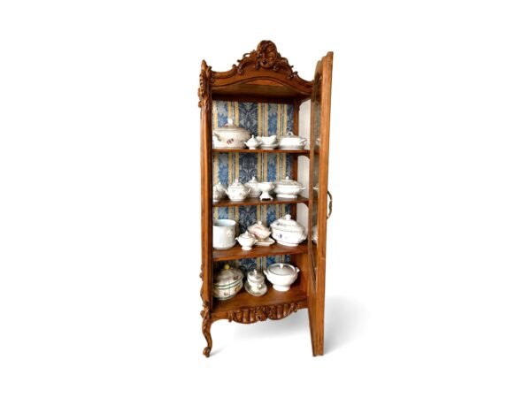 Classic French vitrine cabinet in solid wood
