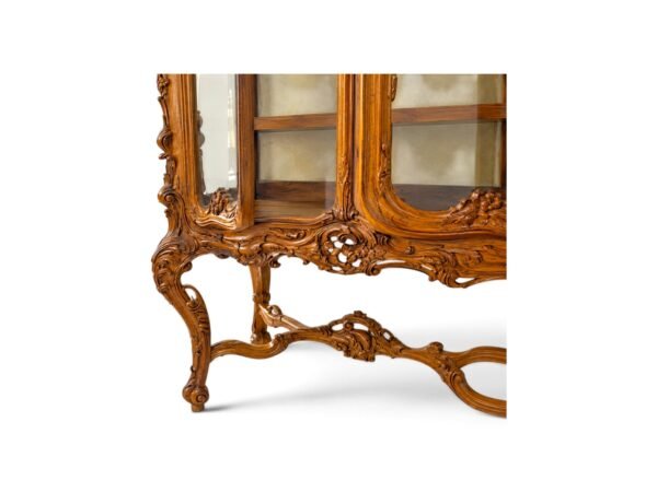 Classic double door glass showcase cabinet