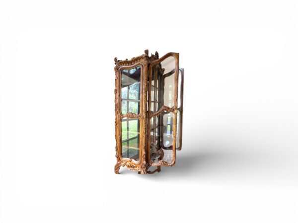 Ornate wooden glass display furniture