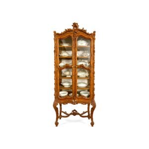 Tall luxury glass curio cabinet