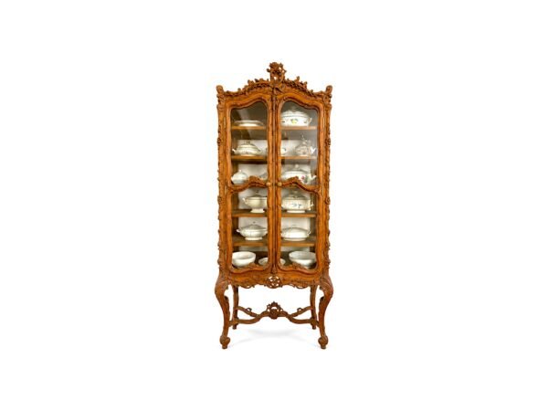 Tall luxury glass curio cabinet