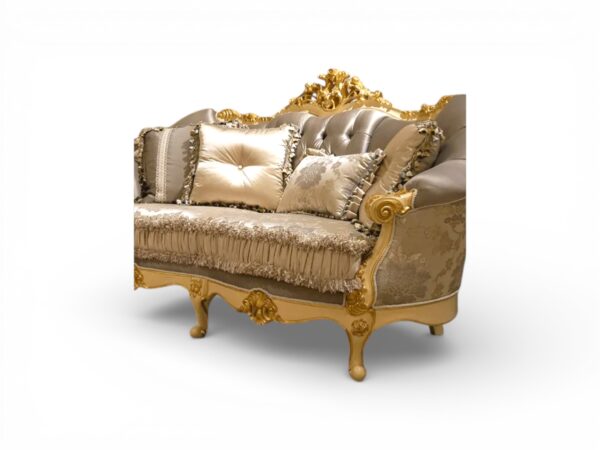 Elegant baroque carved luxury sofa