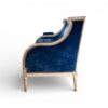 Classic velvet loveseat with elegant gold accents