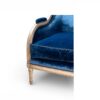 Premium lapis velvet loveseat for luxury interiors