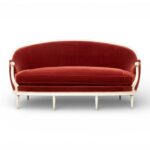 Garnet Curve Sofa luxury velvet curved couch