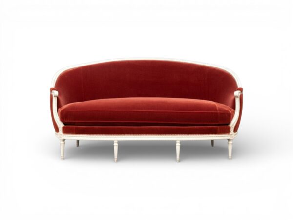Garnet Curve Sofa luxury velvet curved couch