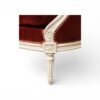 Classic curved garnet sofa for elegant interiors