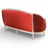 Premium velvet curved sofa with slender legs