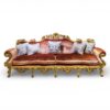Rajwada Gulab Couch royal carved velvet sofa