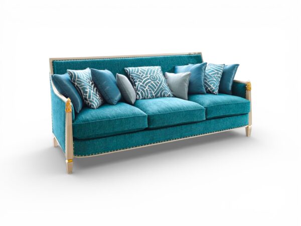 Elegant three seat living room sofa