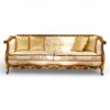 Royal luxury couch with ornate wooden carving