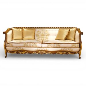 Royal luxury couch with ornate wooden carving