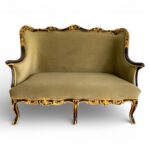 Imperial Crown Sofa with carved gold frame