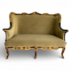 Imperial Crown Sofa with carved gold frame