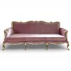 Royale Rose Sofa with carved gold frame