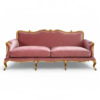 Royale Rose Sofa with carved gold frame