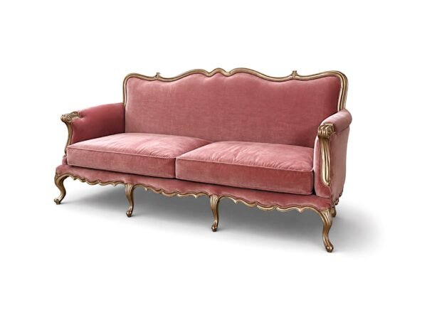 Handcrafted hardwood french sofa
