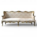 Palace Ornate Noir Sofa with gold carvings