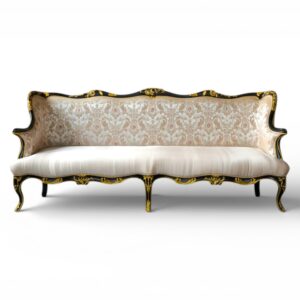 Palace Ornate Noir Sofa with gold carvings