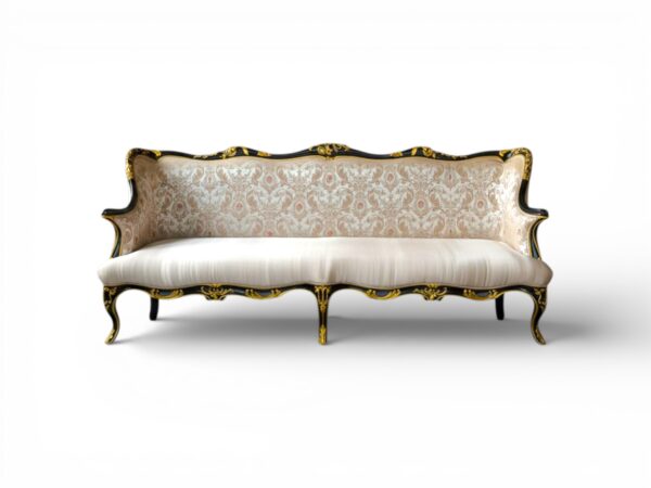 Palace Ornate Noir Sofa with gold carvings