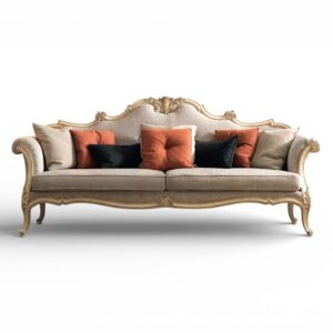 Valmonti Estate Sofa with carved hardwood frame