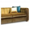 Elegant sandstone velvet contemporary sofa