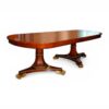 Double pedestal dining table with claw feet