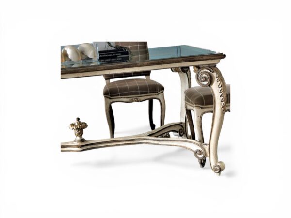 Classic carved dining table for interiors