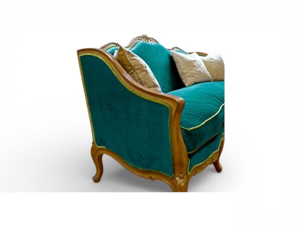 Emerald upholstered royal living room sofa