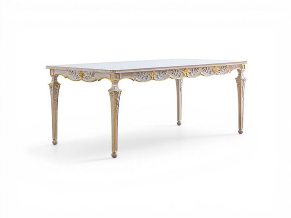 Elegant sheraton style banquet table with carving