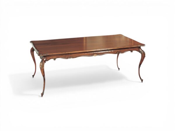 Elegant victorian style dining table with cabriole legs