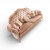 Blush Majesty Carved Sofa hand carved hardwood frame