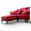 Modern luxury crimson velvet sofa