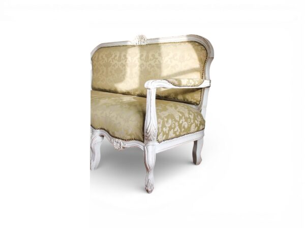 Classic carved lounge sofa with jacquard upholstery