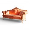 Saffron Sovereign Carved Sofa hand carved hardwood frame
