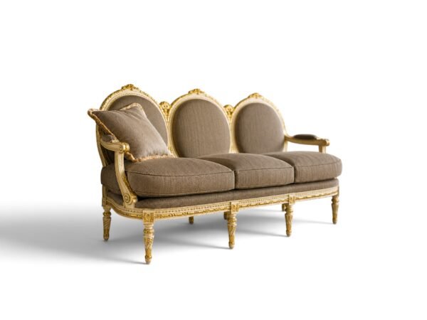 Baroque Gilded luxury carved sofa