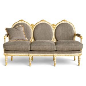 Baroque Gilded Trio Settee luxury carved sofa
