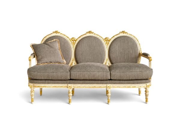Baroque Gilded Trio Settee luxury carved sofa