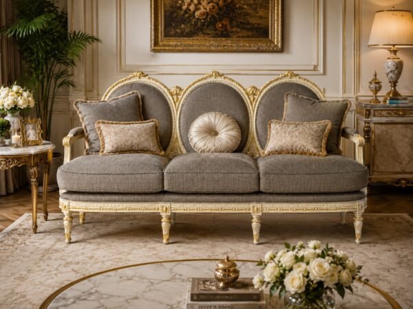 Baroque Gilded luxury carved sofa
