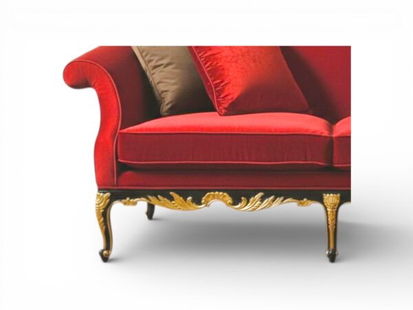 Elegant red velvet loveseat furniture
