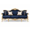 Royale Throne Sofa with carved gold hardwood frame