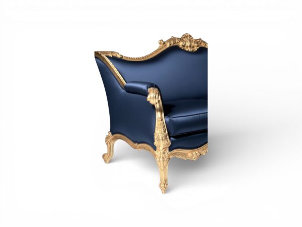 Premium gold carved velvet couch