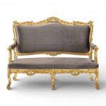 Dove Ornate Loveseat luxury carved sofa